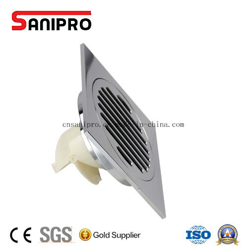 Sanipro Chrome Plated Square Brass Floor Drain