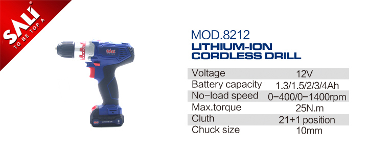 High Quality Power Tools Cordless Drill with Li-ion Battery