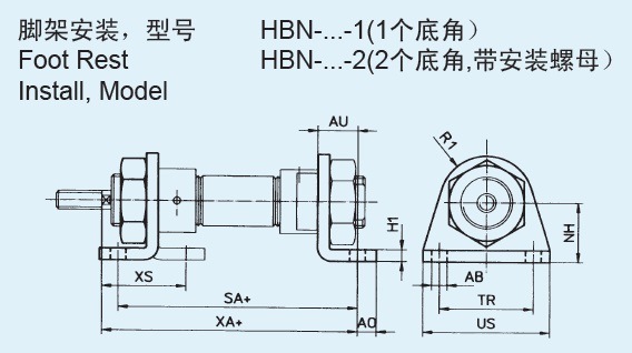 Lb Fixed Support ISO 6432 Mini Aluminum Alloy Pneumatic Cylinder Accessories