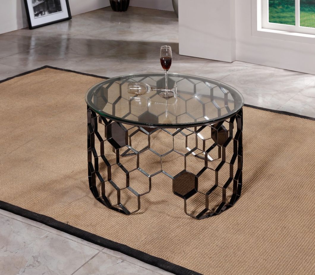 Stainless Steel Furniture Glass Coffee Tables