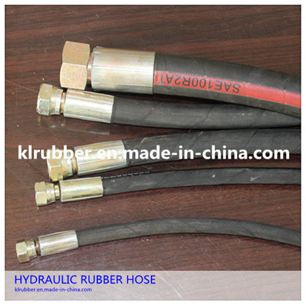 SAE100 R1at Steel Wire Braided Flexible Pressure Rubber Hydraulic Hose