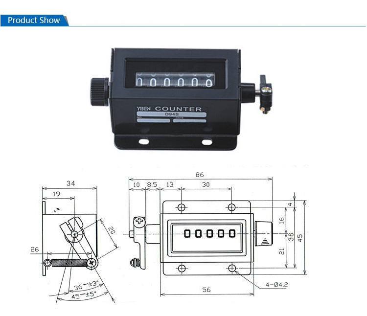 94s Hot Sell Six Digits Mechanical Meter Counter