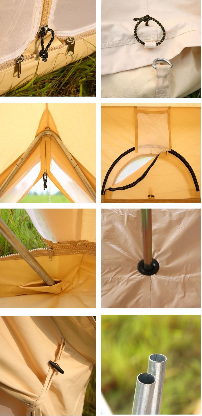 Cotton Canvas Metal Poles Kids Outdoor Campingteepee Tent