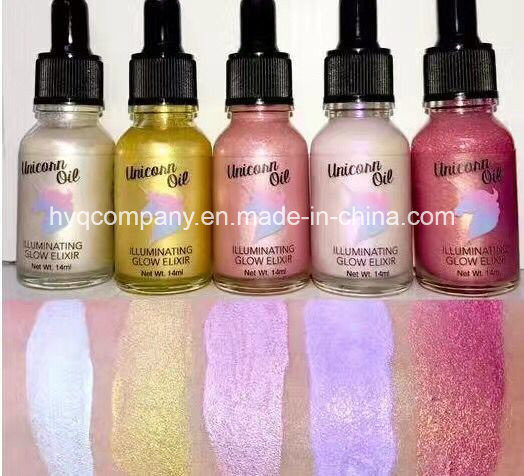 Best Sales Cosmetic Unicorn Oil 5 Colors Liquid Shimmer Highlighter