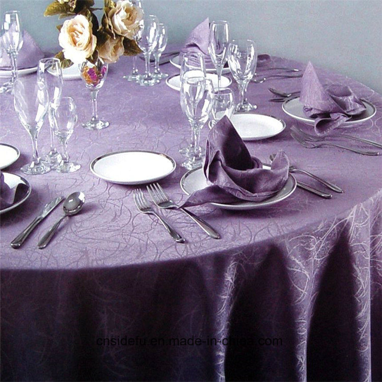 Factory Wholesale Hotel Restaurant Banquet Party Round Wedding Linen Table Cloth