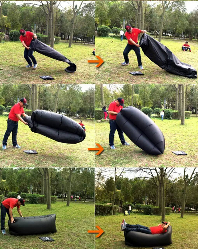 Can Use Everywhere Company Inflatable Seat Sleeping Air Bed Bag