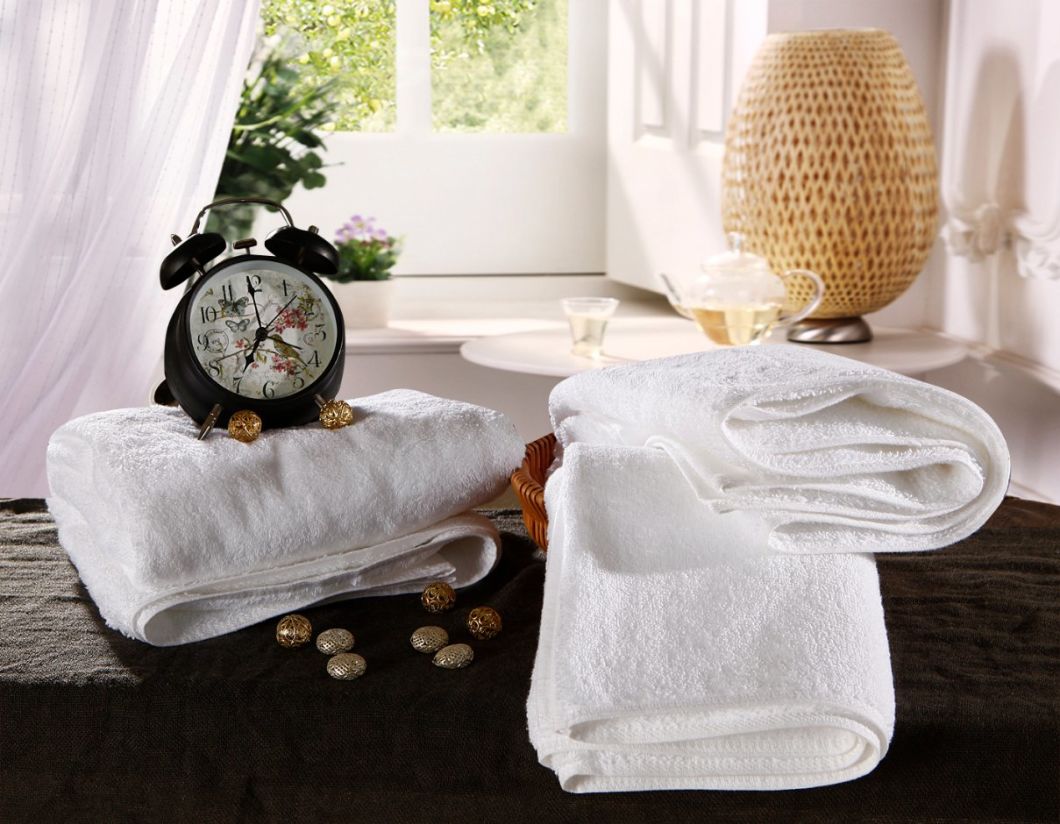 Hotel Home Supply White Cotton Bath Towel