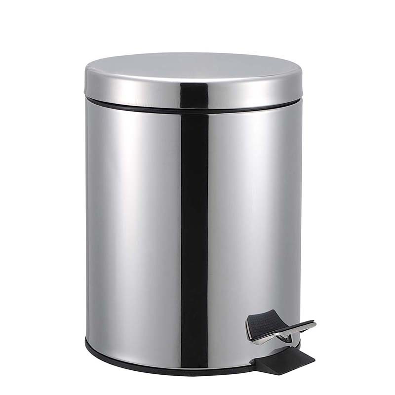 3L Stainless Steel Pedal Waste Bin with Inner Plastic Layer