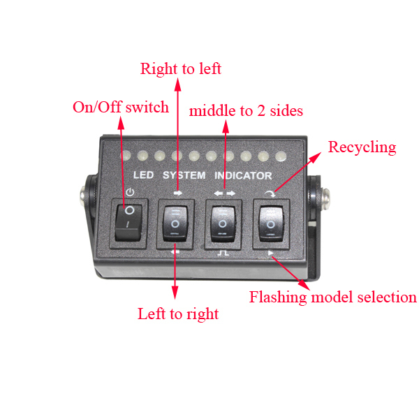 LED Warning Flashing Traffic Advisor Light Bar with Amber Lens in 955mm 10V-30V DC