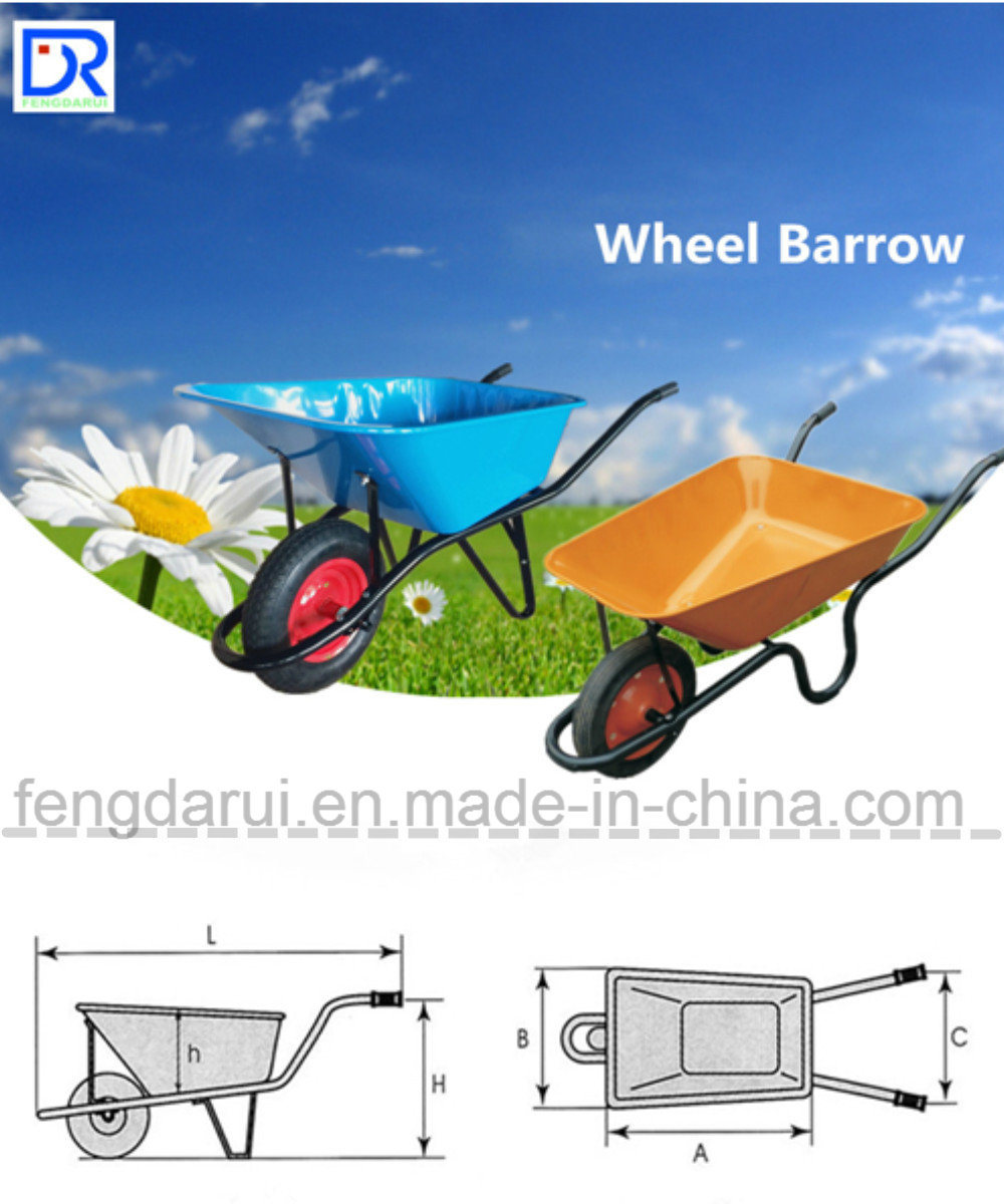 Wb6605 Wheelbarrow with Wooden Handle