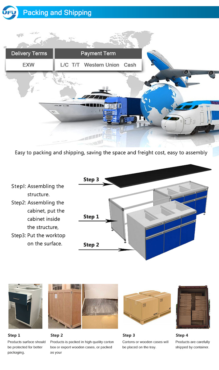 Modern School Chemistry Laboratory Furniture Full Steel Workbench