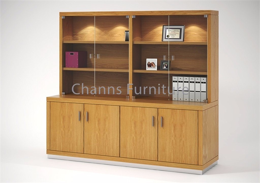 Hot Sale File Cabinet Wooden Office Cabinet with Display Rack (CAS-FC5404)