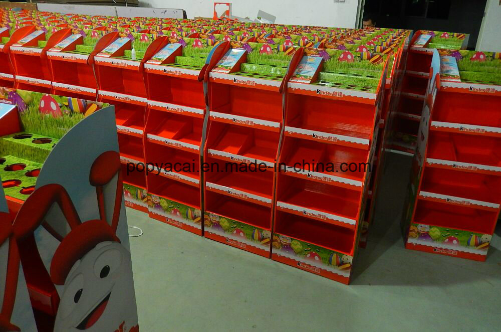 Cardboard Floor Pallet Display, Tiered Corrugated Display Stand