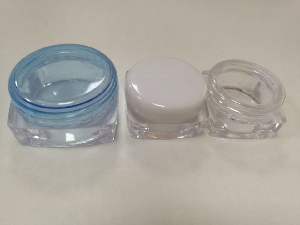 10ml Square Transparent Cosmetic Jar for Cream