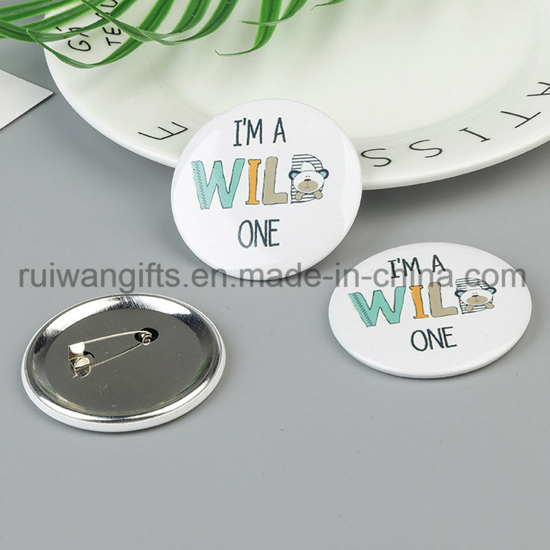 Custom Cartoon Tin Button Badges with Safety Pin