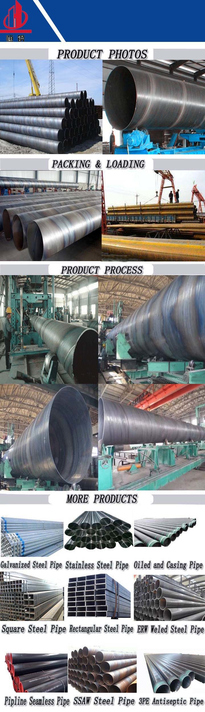 API 5L X65 SSAW Steel Pipe Helical Weld Pipe