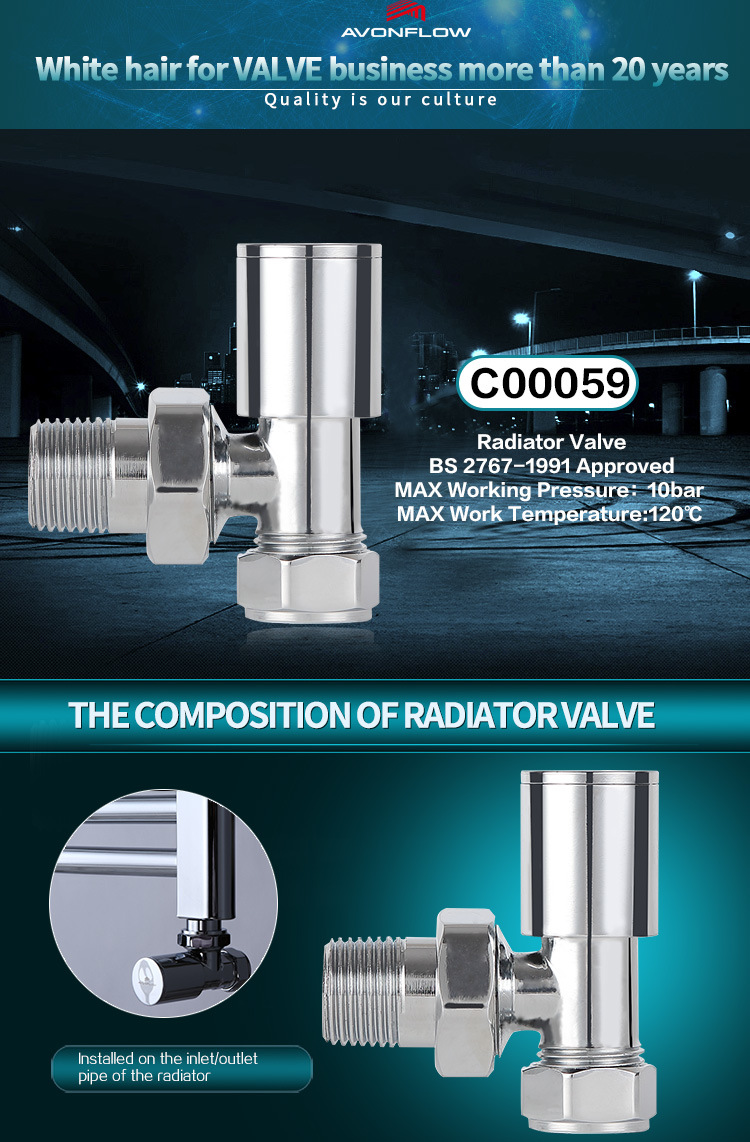 Avonflow Top Recommend Angle Radiator Valve (C00059)