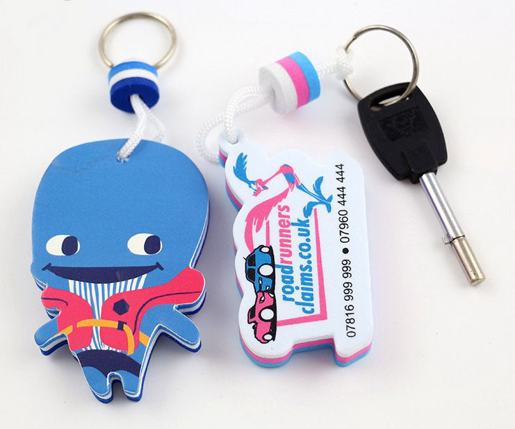 Wholesale Customized Shape Floating Foam EVA Keychain