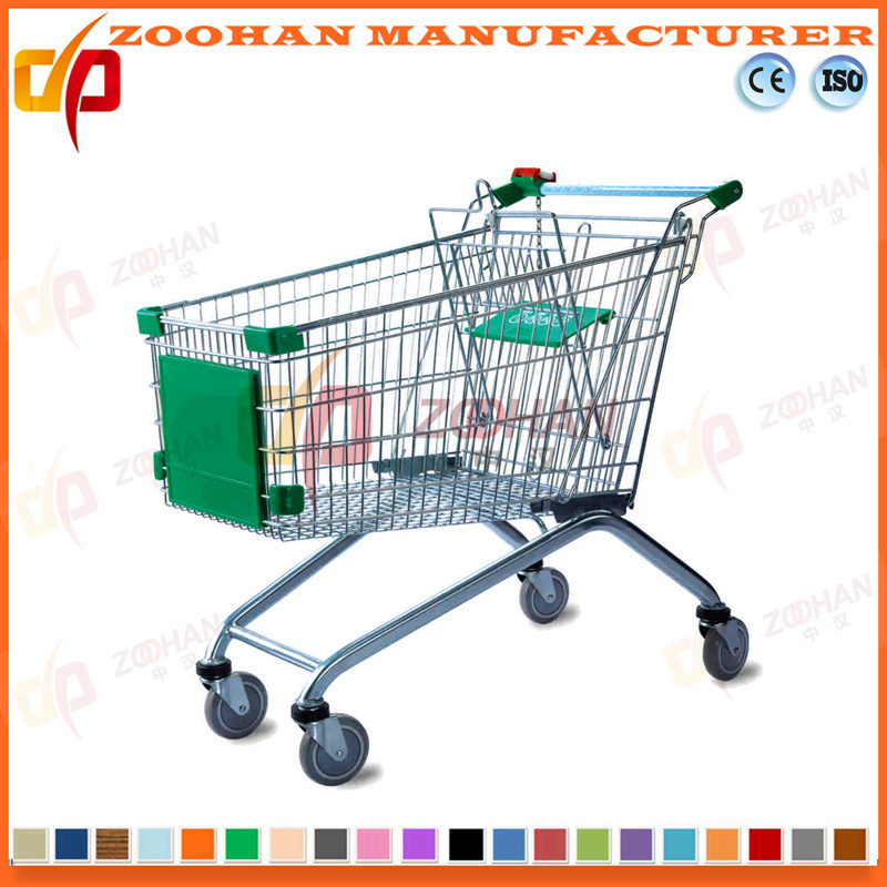 Low Price Supermarket Euro Style Shopping Trolley Cart (Zht18)