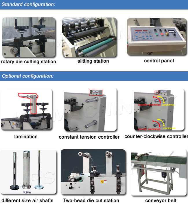 Jps-320c-Tr Automatic Paper Label Rewinding Slitting& Rotary Die Cutting Machine