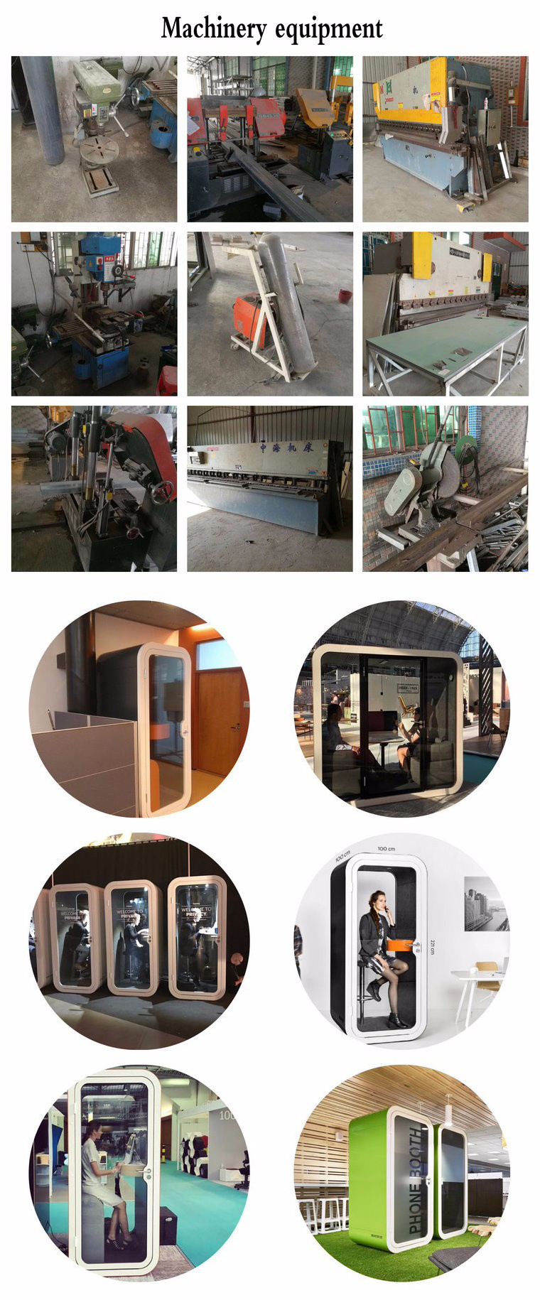 Customized Single Occupant and Double Office Phone Booth Soundproof Telephone Booth