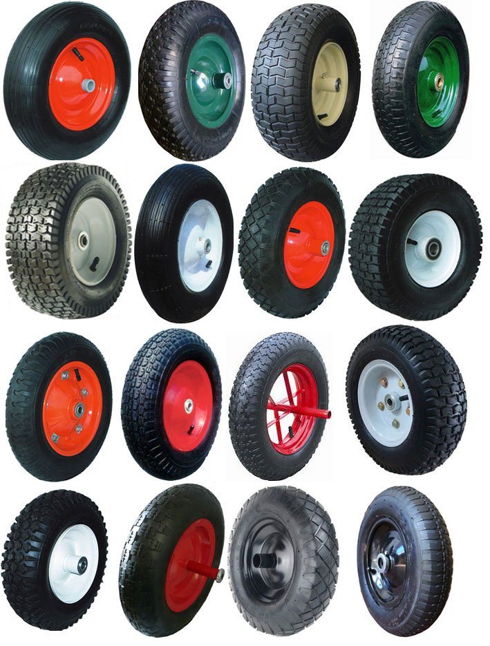 Wheelbarrow Tire 350-8/Rubber Wheel for Trolley /Pneumatic Wheels for Wheel Barrow