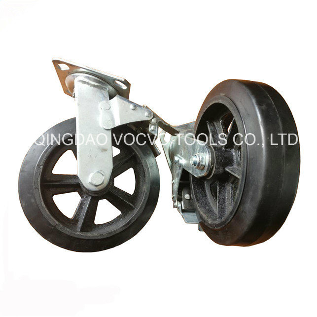 8 Inch Solid Rubber Scaffold Caster Wheels with Stopper