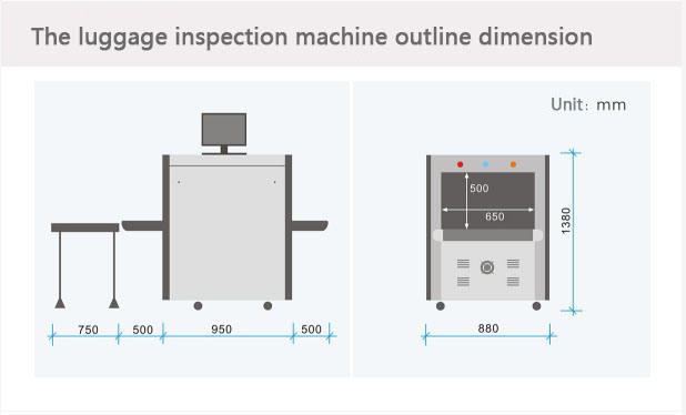 Customized Super Large X Ray Baggage Scanner Machine with Wide Channel