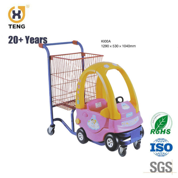 Popular Kids Shopping Trolley, Children Cart with Toy Car