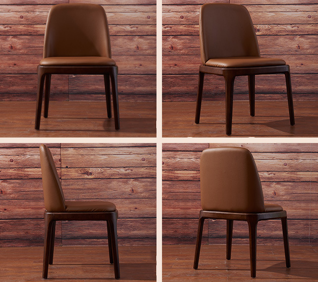 Modern Hotel Restaurant Dining Furniture Solid Wood Dining Chair (HC-LU118)