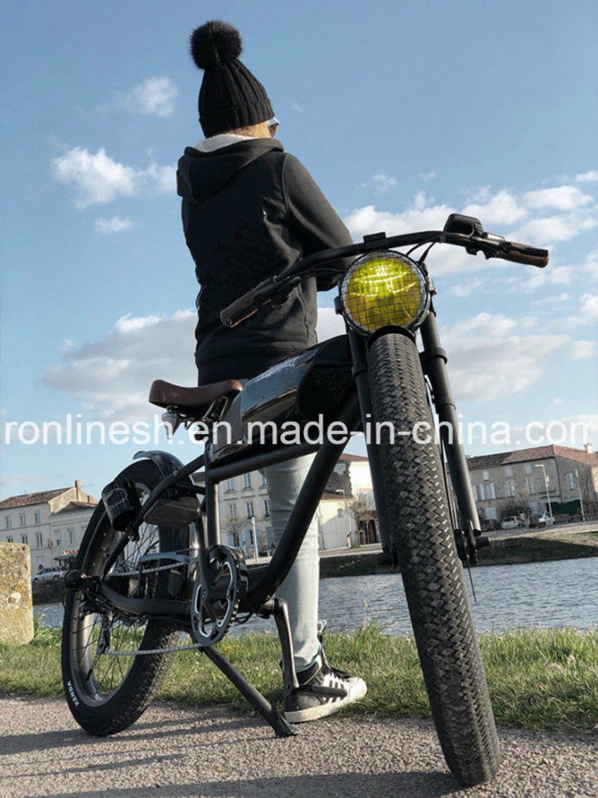 Scrambler Retro 250W Electric Bicycle/Classic 350W Electric Bike/E Bicycle/Old School Electric Longbike/Vintage 500W Pedelec/Velo Electrique 26X3 Tire Ce