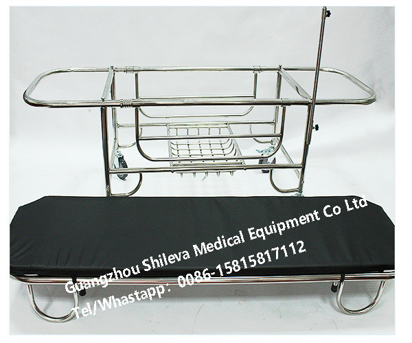 Hospital Stainless Steel Equipment Hydraulic Patient Shower Trolley