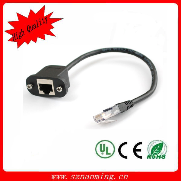 RJ45 Ethernet Extension Cable Panel Mount