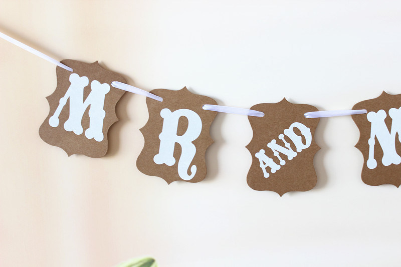 Just Married Wedding Decoration Garland Letter Banner