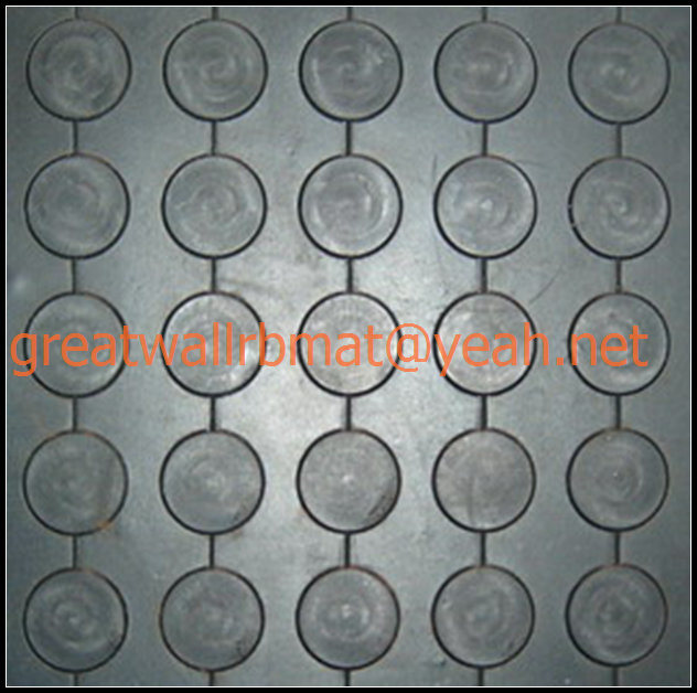 China Factory Directly Sale Link Round Button Rubber Mat