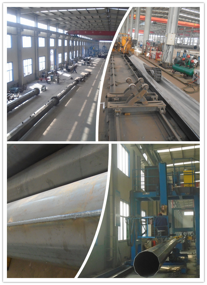 110 Kv Steel Pipe Power Transmission Linear Pole