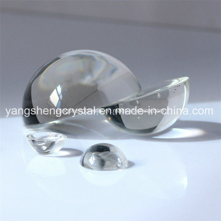 Handmade K9 Optical Glass Hemisphere Paperweight Souvenir Crystal Craft