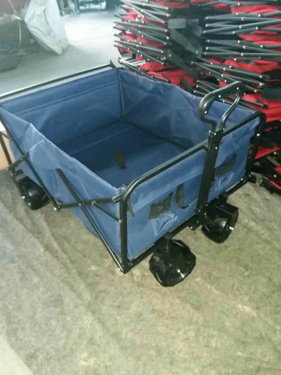 Folding Wagon 4 Wheels Kids Children Garden Tool Carts