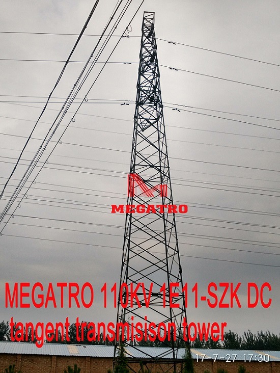 Megatro 110kv 1e11-Szk DC Tangent Transmission Tower