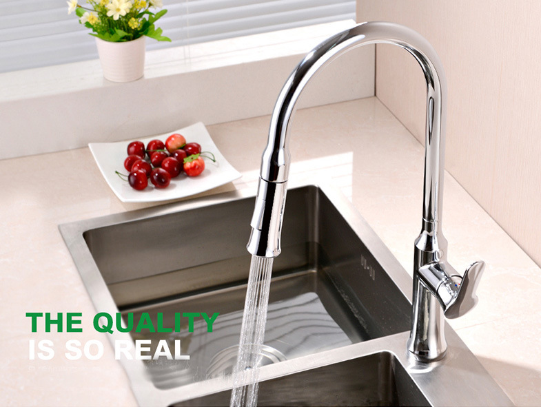 New Style Brass Kitchen Sink Mixer with Pull out Spout
