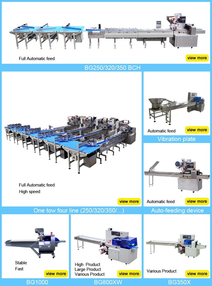 Full Automatic Packing Machine Line for Square Shape Cake Wrapping