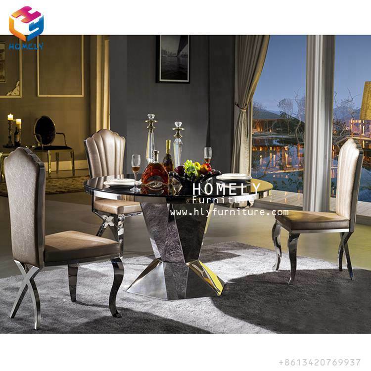 Modern New Design Stackble Velvet Leather Hotel Banquet Party Event Wedding Metal Rose Gold Stainless Steel Dining Chairs Hy-St