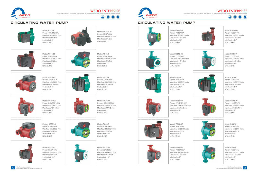 RS25/4b Circulation Pump, Hot -Cold Water Pump