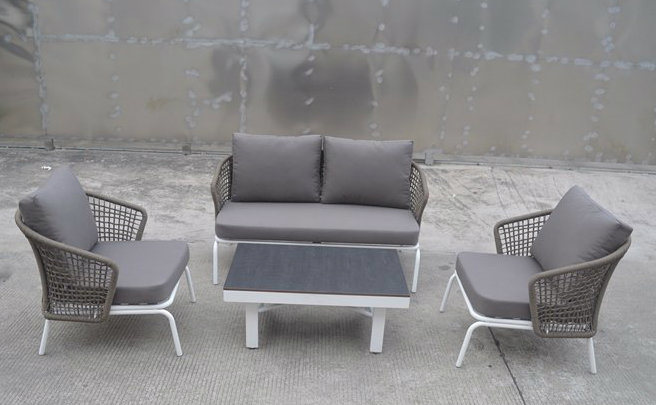 2018 New Design Belt Woven Outdoor Sofa Set Garden Furniture (TG-S196)