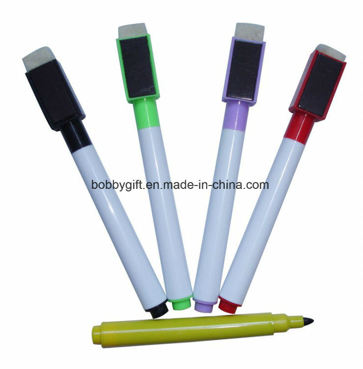 Promotional Gifts Magnetic Erasable Marker Pen with Felt on Cap