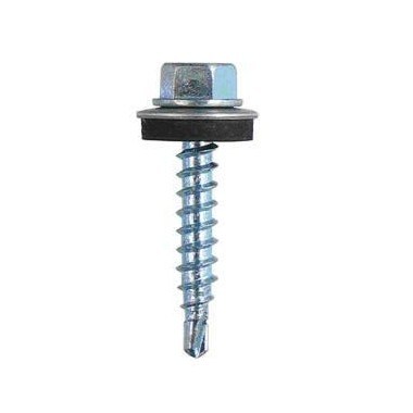 Hex Head Self Drilling Screw EPDM Washer Color Zinc Plated Good Quality Building Material DIN7504