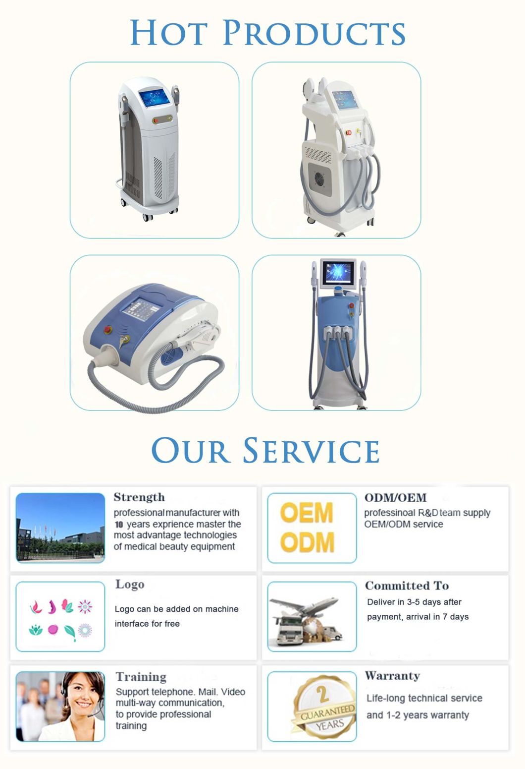 Portable IPL+RF Skin Rejuvenation E-Light Hair Removal Equipment