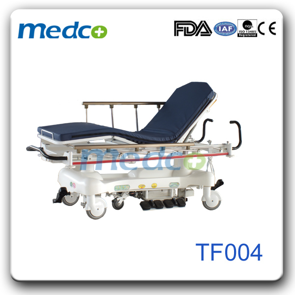Hospital Stainless Steel Emergency Luxurious Hydraulic Patient Stretcher Trolley