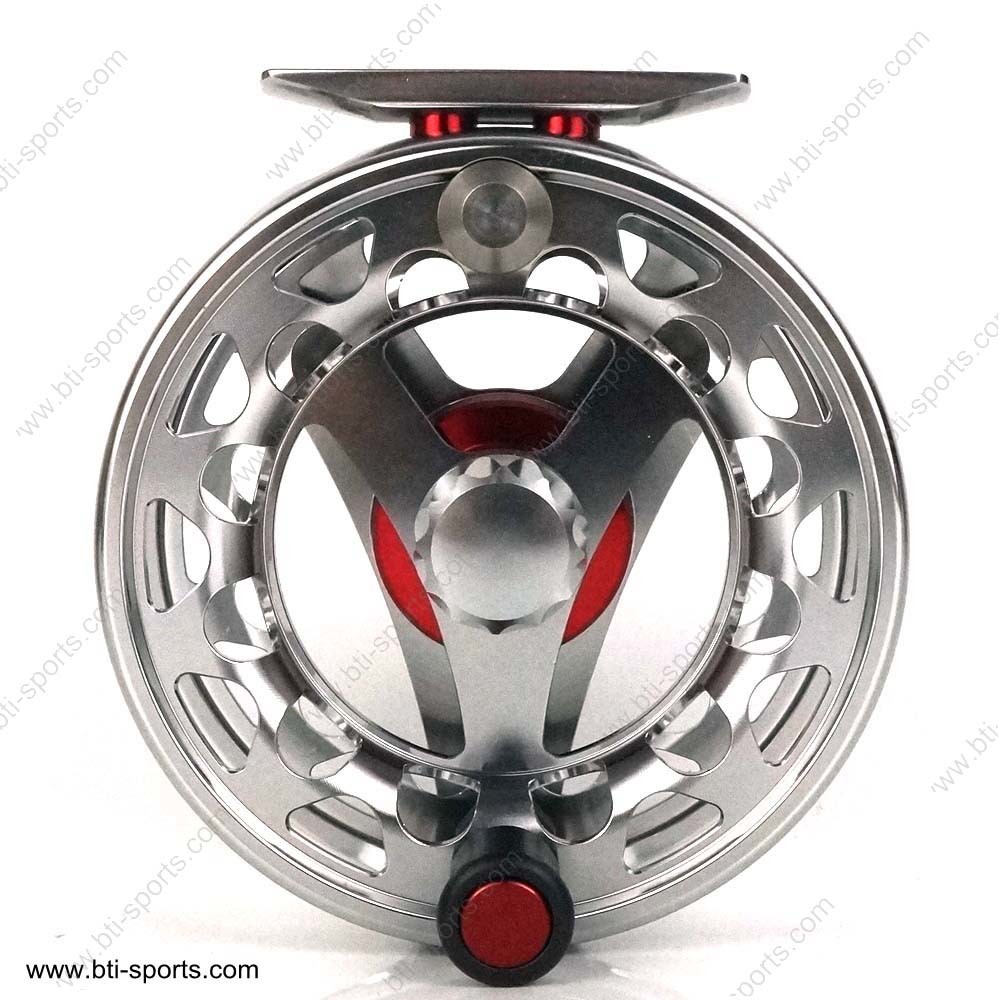 CNC Machine Cut Aluminum Multi Nano Carbon Discs Saltwater Proof Large Arbor Fly Reel 02A-CNC-Nvis-Uy