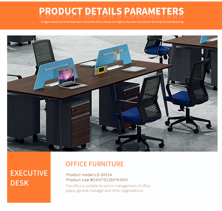 Simple Design Executive Table Good Price Office Workbench (LD-D0524)